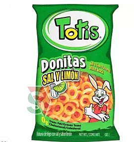 Abarrotes Totis Donitas SAL Y LIMON-3.88OZ(110g)-12PCS/Box