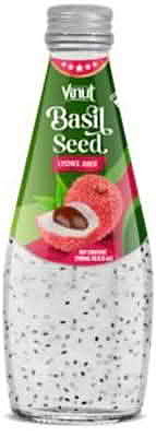 Vinut Basil Seed Drink Lychee -9.6 fl oz(290ml)-12 bottles/carton