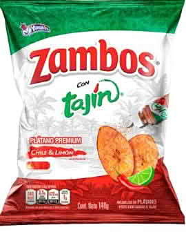 Zambos Platano Con Tajin Chile Y Limon(chico)-140g-24PCS
