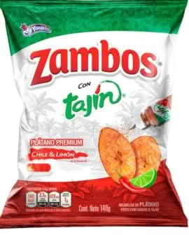 Zambos Platano Con Tajin Chile Y Limon(chico)-140g-24PCS
